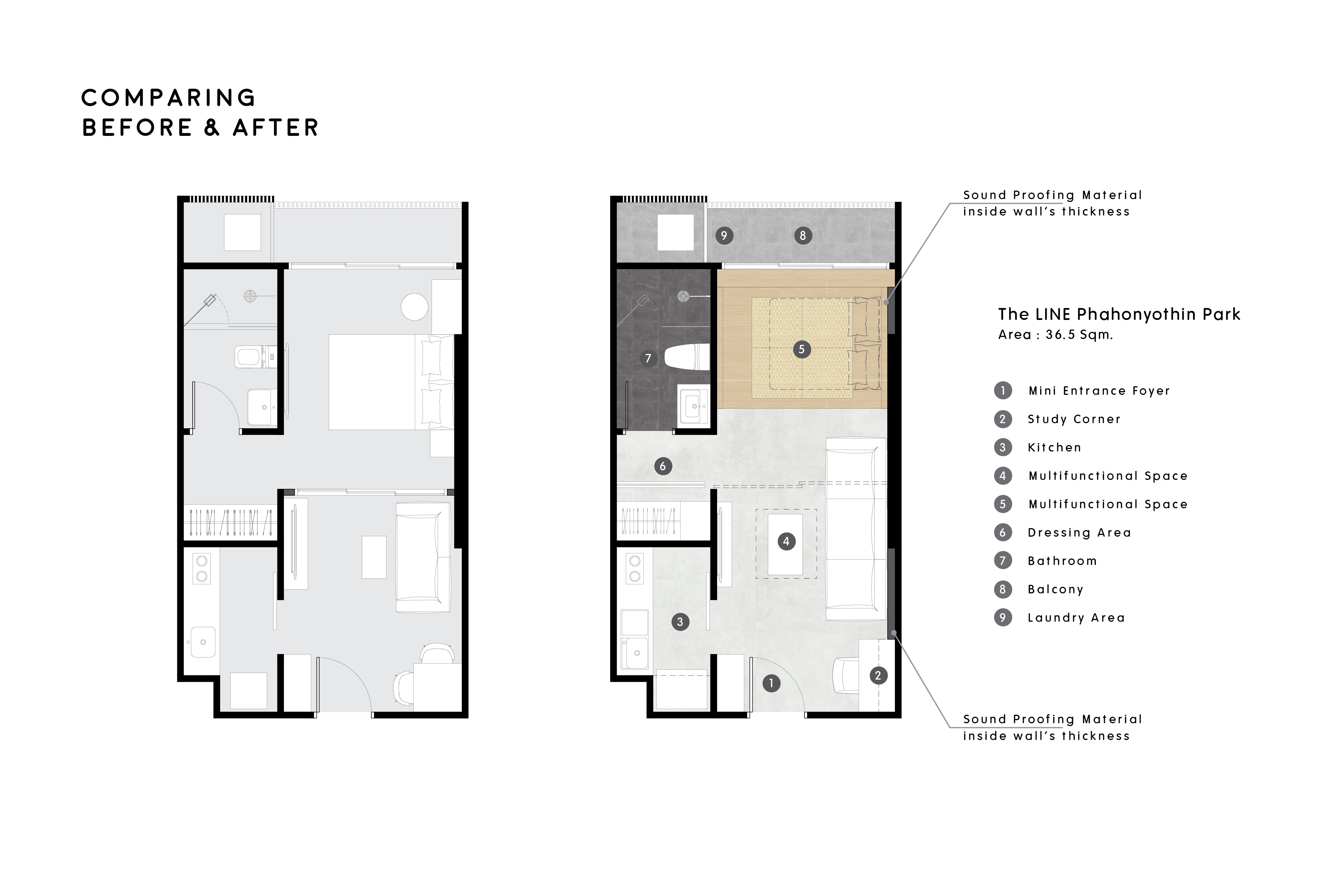 Photo inspiration: Fresh Look at Small Flexible Condo ใช งานพ นท อย างย ดหย นท