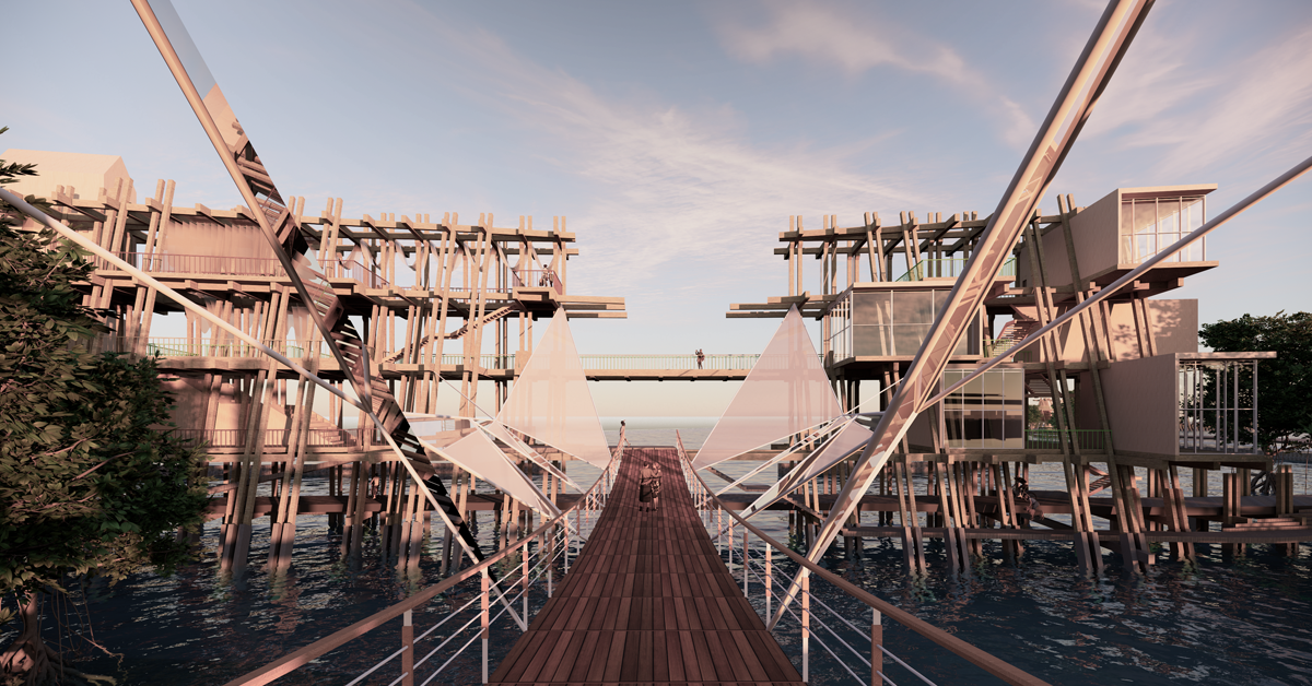 Quasi-liquid Architecture with the New Sea Level and Stability Boundary for Future Foresight Scenario in 2050-2100 โปรโตไทป์แห่งอนาคตสำหรับแนวชายฝั่งที่กำลังจะจมน้ำ